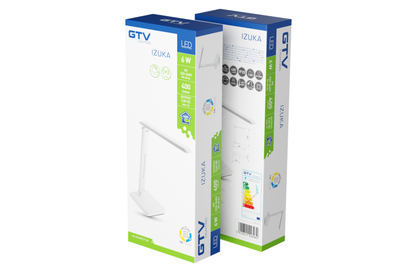 Deco IZUKA LED stolní lampa 6W 400lm AC220-240V 50/60Hz CCT indukční nabíječka bílá. 1208962496