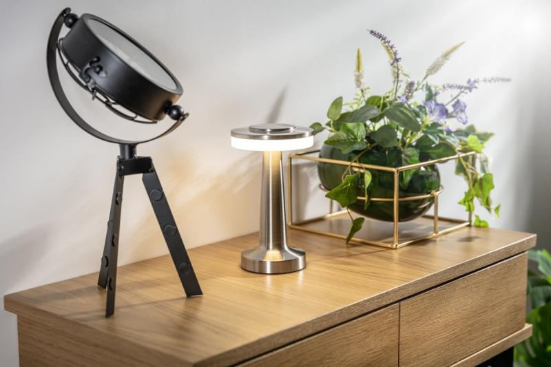 Décor Monum Stolní Lampa 3W 200lm DC 5V 1A 3000 K 3 kusy Stmívatelná baterie 1800 mAh inox 1208962503