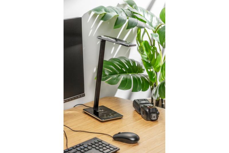 Dekor Stolní Lampa Tritton 6W 340lm AC220-240V 4-CCT Bezdrátové Nabíjení USB PF>0,5 RA>80 černá 1208962518