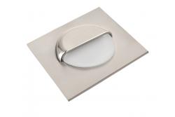 Dekorativní LED schodišťové svítidlo ESCADA KB DC12V čtvercové matné sklo 0,8W 70lm 4000K inox kabel 150cm.