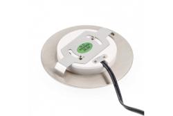 LED dekorační schodišťové svítidlo ESCADA OB DC12V, kulatý matný skleněný kryt, 0,8W, 70lm, 4000K, inox, kabel 150 cm