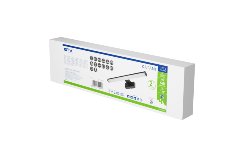 Dekorační LED svítidlo Catania 400mm 8W AC220-240V 50/60Hz 4000K IP44 RA >80 640lm Černá. 1208962884