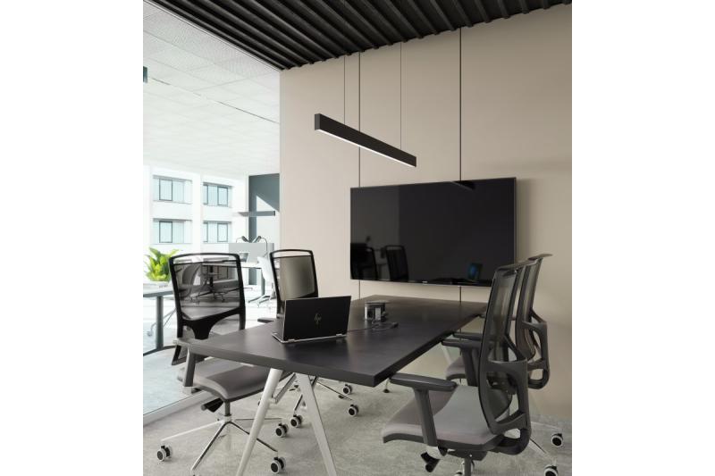 Dekorativní LED závěsné svítidlo LIVIA 40W 3600lm AC220-240V 50-60Hz 100° RA>80 IP20 AL/PC 4000K 120cm černá. 1208962913