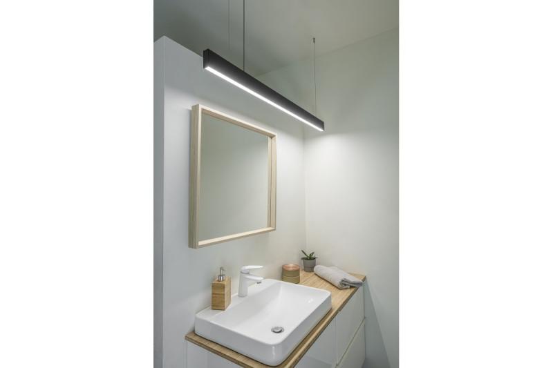 Dekorativní LED závěsné svítidlo LIVIA 40W 3600lm AC220-240V 50-60Hz 100° RA>80 IP20 AL/PC 4000K 120cm černá. 1208962913