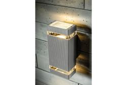 Deco nástěnné svítidlo s dvěma směry NESSA GU10 MAX. 2x50W IP54 AC220-240V 50/60Hz šedá. 1208963008