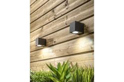 Dekorativní nástěnné svítidlo s jednosměrným provozem TIAGO KW GU10 MAX.35W IP54 AC220-240V 50/60Hz černé. 1208963206