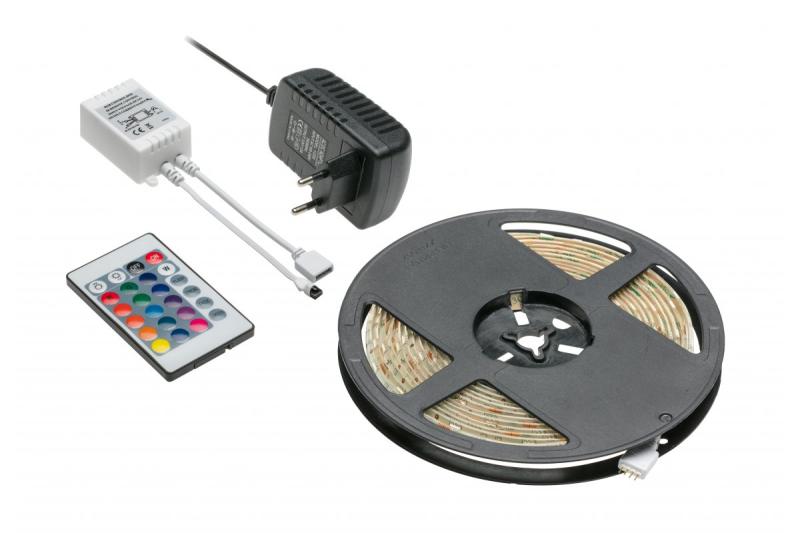 Decorační RGB LED pásková sada 5m 150LED IR ovladač 1208963293