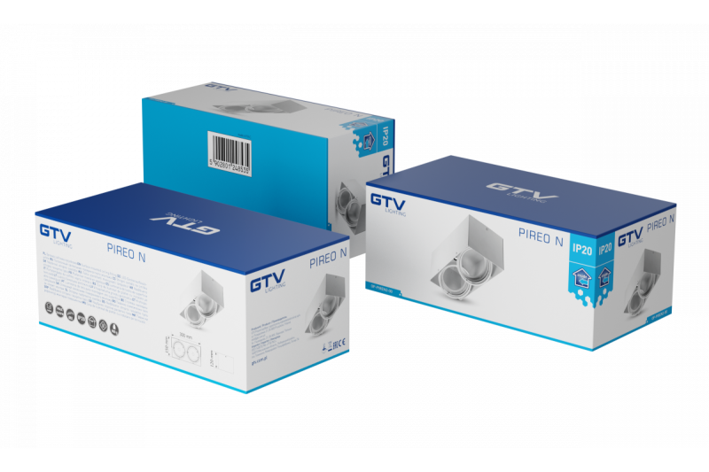 Svítidlo na strop PIREO N povrchově montované, dvojité IP20 bílé/bílé 1208963772