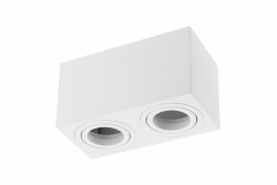 Dekor Stropní svítidlo AVEIRO DUO hliník 160x80x85mm IP20 max 20W*2 čtvercové bílé. 1208963825