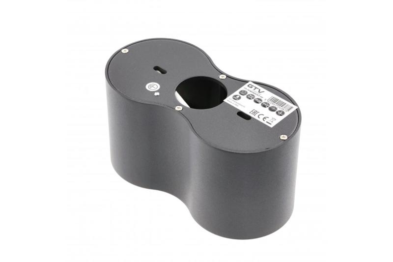 Decor Stropní svítidlo AVEIRO DUO hliník 160x80x85mm IP20 max 20W*2 kulaté černé. 1208963826