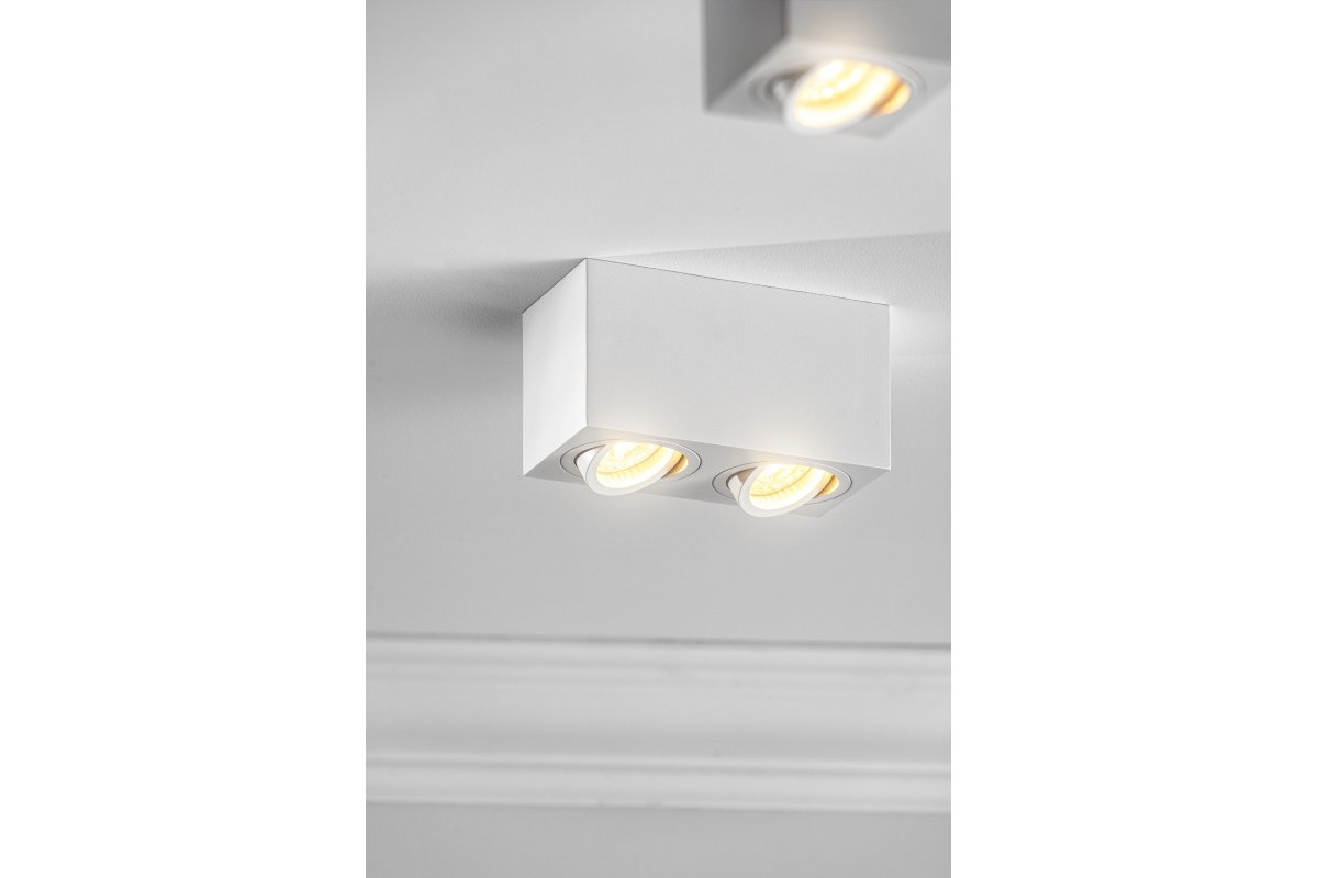 Decor Stropní svítidlo AVEIRO DUO BIS hliník 160x80x85mm IP20 max 20W*2 čtvercové černé. 1208963832