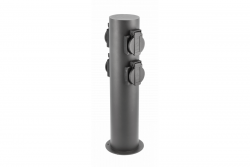 Decor Zahradní sloupek CORTA-P 36 IP54 AC220-240V 50-60Hz 4*Schuko zásuvka max. 3500W sloupek grafit. 1208963859
