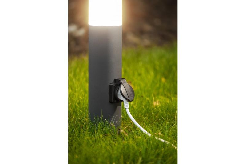 Deco CORTA-P 40 zahradní lampa E27 MAX.25W IP44 AC220-240V 50-60Hz zásuvka max. 3000W sloup grafit. 1208963861