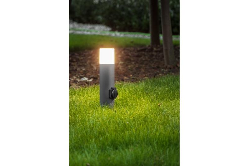 Deco CORTA-P 40 zahradní lampa E27 MAX.25W IP44 AC220-240V 50-60Hz zásuvka max. 3000W sloup grafit. 1208963861