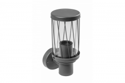 Decor KERTA-A zahradní svítidlo E27 MAX.12W IP44 AC220-240V 50-60Hz jednoduché nástěnné svítidlo horní část grafit. 1208963906