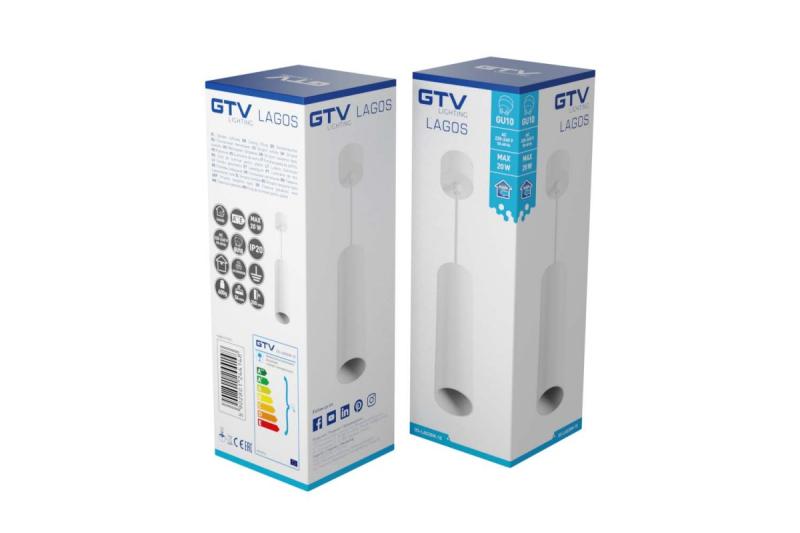 Dekor Závěsné svítidlo LAGOS GU10 hliník IP20 max. 20W bílá 1208963910