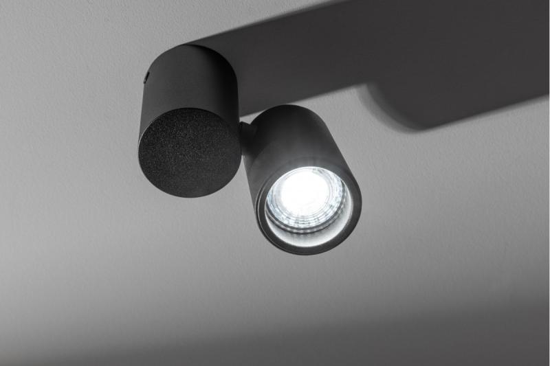 Dekor Stropní svítidlo LUPO hliník 11,6x5,6x11,5 IP20 1*GU10 max. 50W kulaté černé. 1208963928