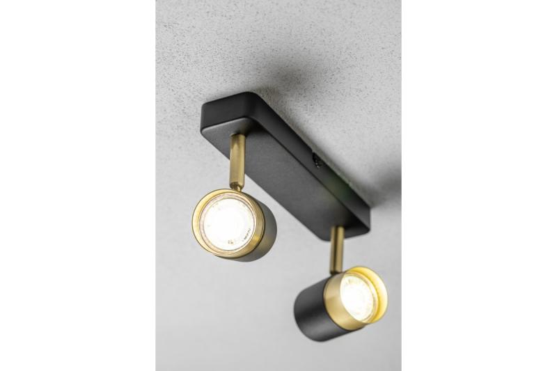 Dekor Stropní svítidlo ORIO hliník 24,0x5,5x14,0 IP20 2*GU10 max. 50W kulaté černé. 1208963965