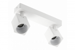 Dekorativní stropní svítidlo RENO hliník IP20 max. 20W*2 dvojitý čtverec bílá. 1208963981.