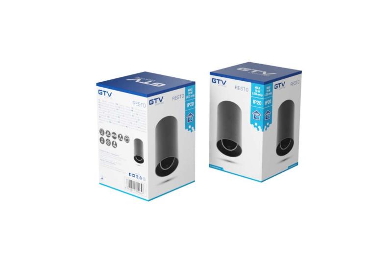 Deco Stropní svítidlo RESTO PC φ80x125mm IP20 max 20W kulaté černé. 1208963985