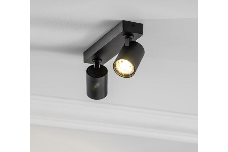 Verlichting Plafondarmatuur SANTO aluminium IP20 max. 20W*2 dvojitý kulatý černý. 1208963997