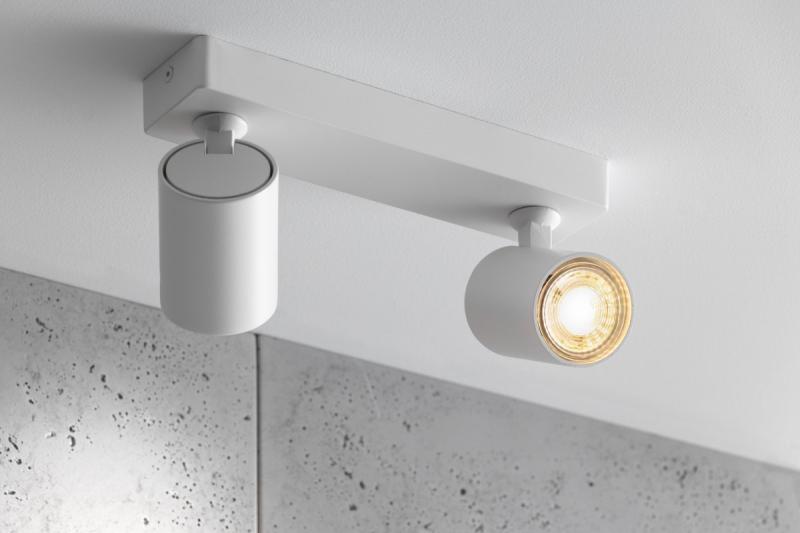 Dekorativní stropní svítidlo SANTO hliník IP20 max. 20W*2 dvojité kulaté bílé. 1208963998