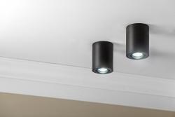 Decorační lampa povrchově montovaná SENSA hliník 85x115 IP20 max 50W kulatý černý kryt. 1208964004