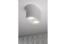 Decor Stropní svítidlo SENSO DUO alum 83x165x110 IP20 MAX 50W kulaté bílé. 1208964010