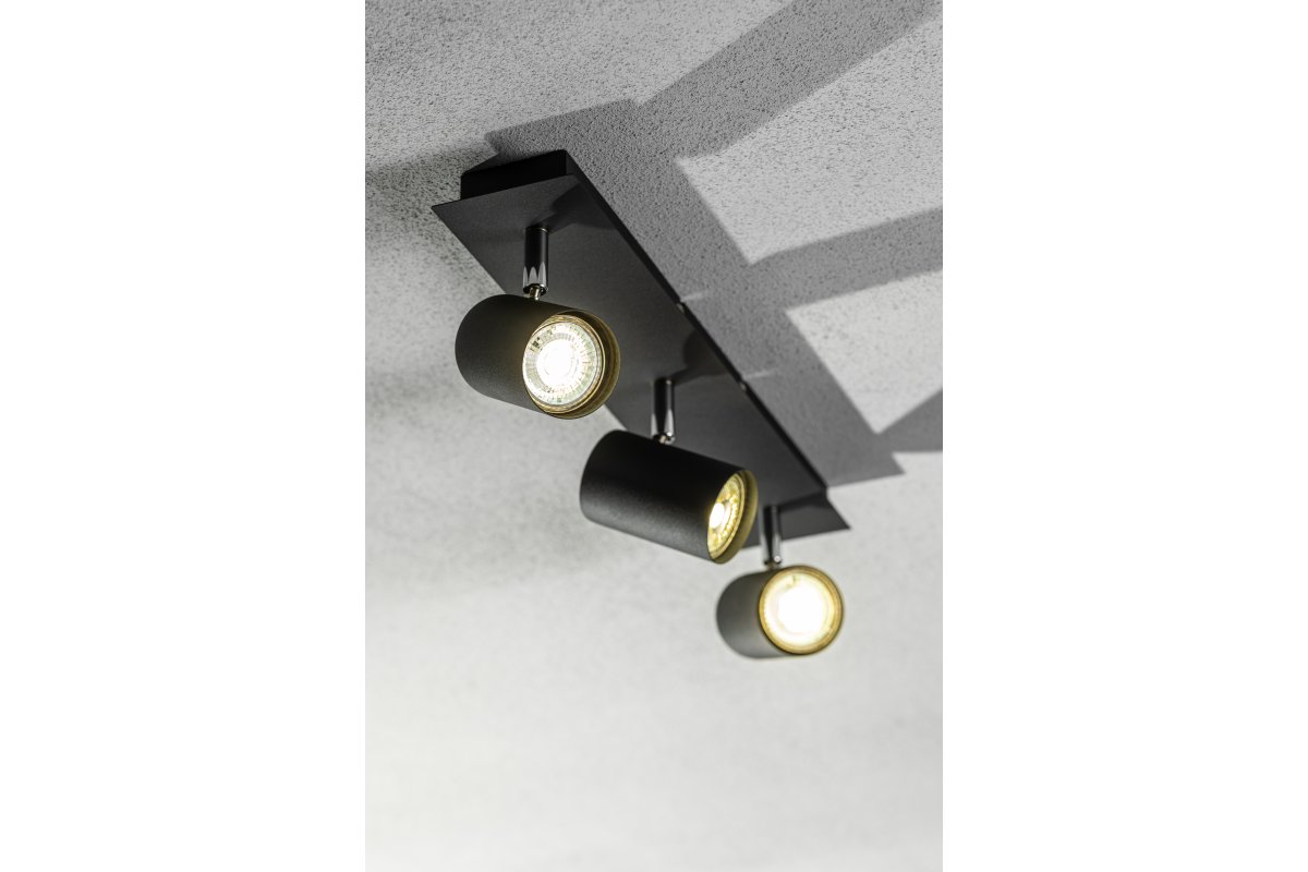 Decorační stropní svítidlo VENETO IP20 max. 20W 3 x GU10 kulaté černé. 1208964040