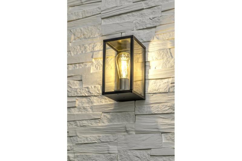 Decorativní zahradní svítidlo VENTANA-AU E27 MAX.20W IP54 AC220-240V 50-60Hz horní nástěnná lampa rovná černá. 1208964048