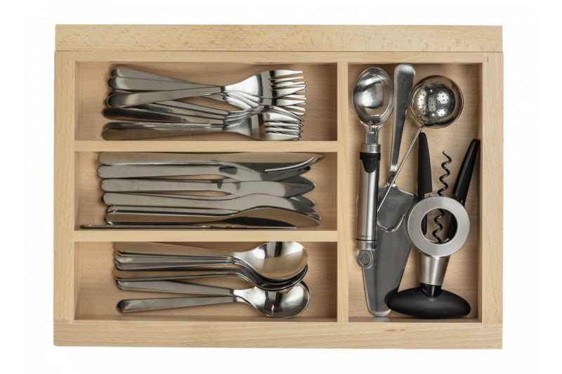 Decor Cutle Příborníky Nastavitelná vložka pro skříně o šířce 400-600 mm Barva buk 1208966289