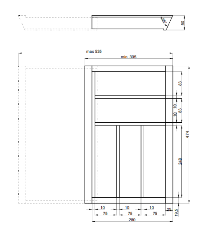 Decor Cutle Příborníky Nastavitelný držák na příbory Barva Buk 1208966290