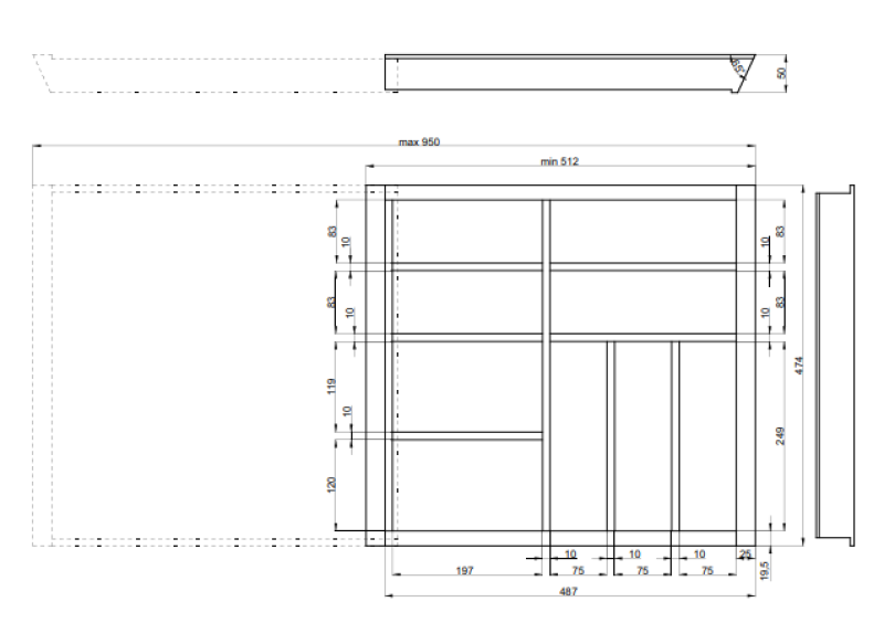 Dekor Cutle Příbory Organizér Nastavitelný Organizátor Příborů 1208966292