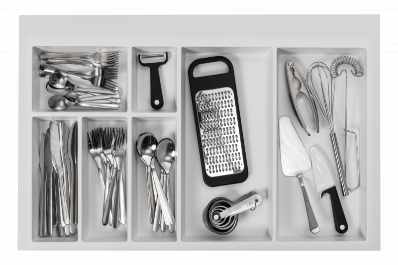 Dekor Cutle Vložka pro Kuchyňskou Zásuvku 800 Axispace Bílá 1208966379