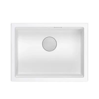 Quadri Newport II bílý žulový podstavný dřez bílý 560x450 mm 1208966922