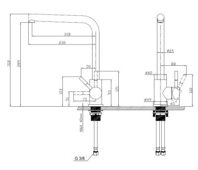 Sada kombinací Franke dřez - Pure.sink kuchyňská baterie - kuchyňský sifon