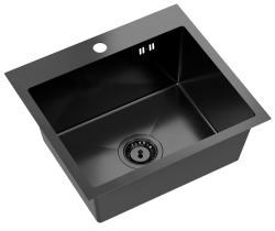 Quadri Dixton 50 černý Nano PVD nerezový dřez 500x450 mm s otvorem pro baterii 1208967082