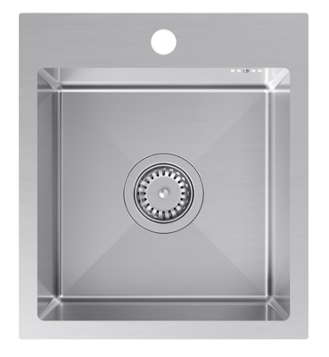 Quadri Dixton 40 set s nerezovým dřezem 400x450 mm s otvorem pro baterii a kuchyňskou baterií Quadri Coventry nerez.