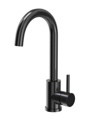Quadri Dixton 40 set met černým nerezovým dřezem s nano pvd 400x450 mm s otvorem pro baterii a Quadri Coventry kuchyňskou baterií