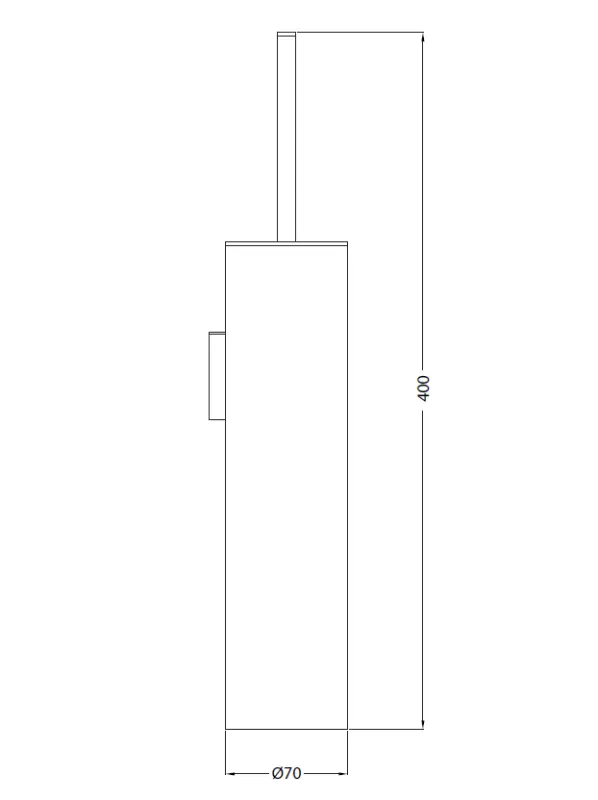 Waterevolution Flow WC kartáčová sada nástěnná PVD Light Gold A241WGE