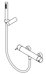 Waterevolution Flow sprchový termostat s černou sprchovou sadou T140TNPR