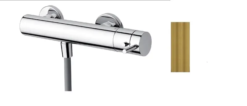 Waterevolution Flow sprchový termostat s sprchovou sadou Mosaz Přírodní T140TNLE