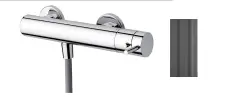 Waterevolution Flow sprchový termostat s kulatou sprchovou sadou PVD gun Metal T140TNRGME