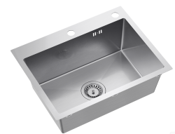 Quadri Dixton 60 Nerezový dřez 580x450 mm s otvorem pro baterii a příslušenstvím 1208967194
