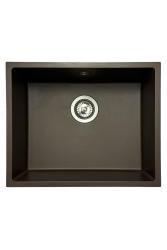 GraniteMy Universal granitový kuchyňský dřez 50x40 cm pro montáž na desku, spodní montáž a plochou montáž s nerezovou zátkou 1208967227