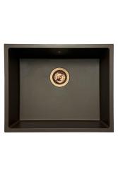 GraniteMy Universele granieten cafésink 50x40 cm opbouw, podstavba a úroveň instalace s měděnou zátkou 1208967229