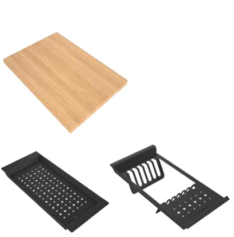 GraniteMy Steam žulový dřez 56x48 cm černý na pracovní desku s měděnou zátkou včetně příslušenství 1208967234