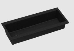 GraniteMy Trog žulový velmi velký černý dřez 116x50 cm černý montážní s otvorem pro baterii s černou zátkou 1208967237