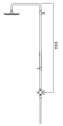 Waterevolution Flow sprchová kombinace s dešťovou sprchou chrom 250 mm T141N2501