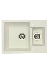 GraniteMy Smart extra mělký 1,5 granitový bílý dřez 58x44cm 1208967418